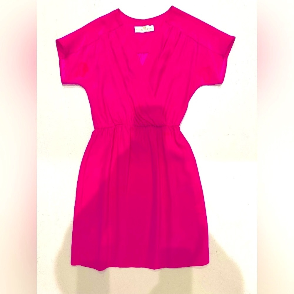 Amanda Uprichard BEST color ever, fuschia silk dress, Petite. SO GOOD ON!